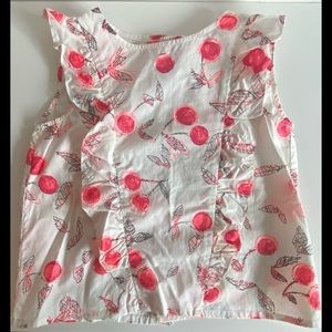 NWT BONPOINT Cherry Blouse Top - Size 4